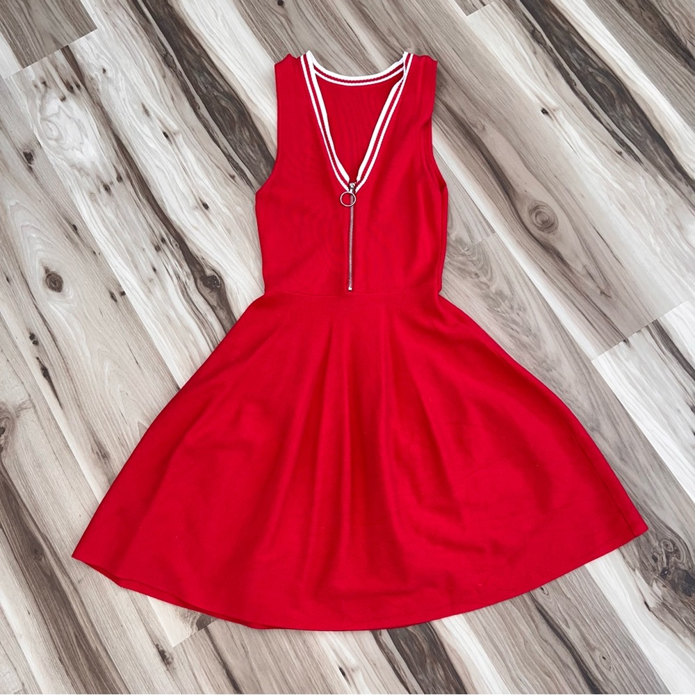 Dolls Kill Red Sleeveless Athletic-Style Dress